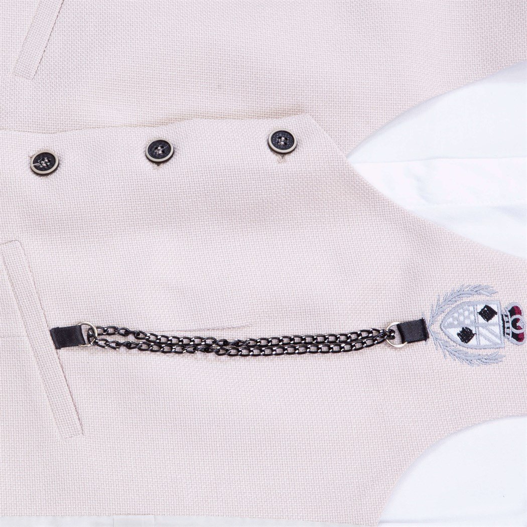 Bej Yelek Gömlek Pantolon Ayakkabı Kombin