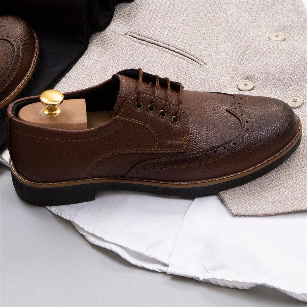 Bej Yelek Gömlek Pantolon Ayakkabı Kombin