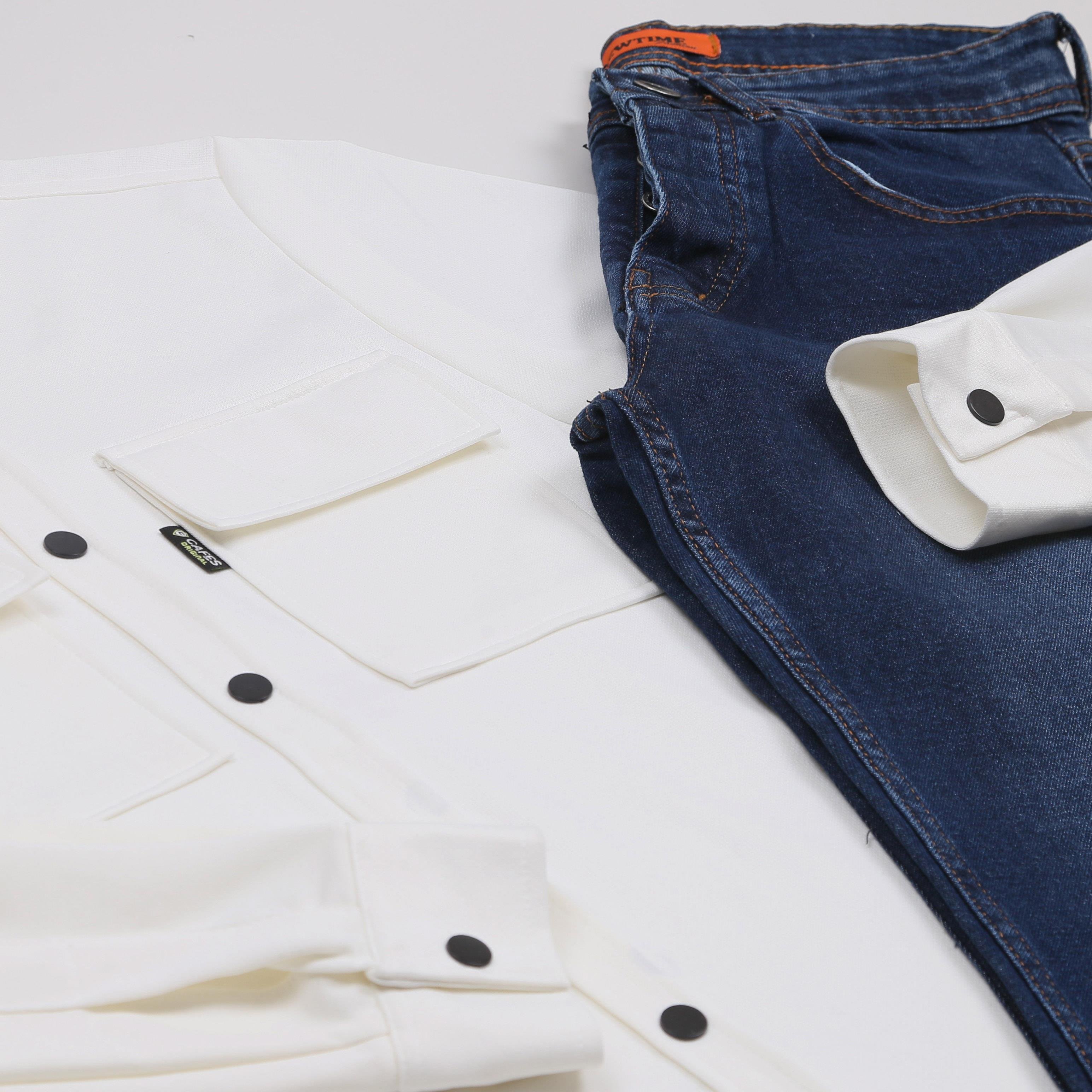 Beyaz Cepli Gömlek Pantolon Ayakkabı Kombini