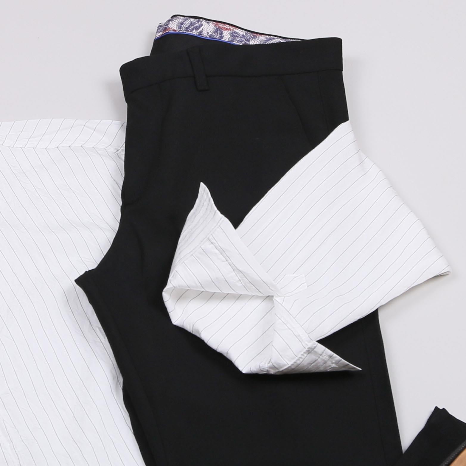 Beyaz Çizgili Gömlek Pantolon Ayakkabı Kombin