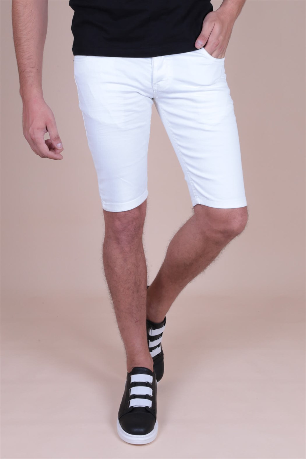 Beyaz Erkek Şort