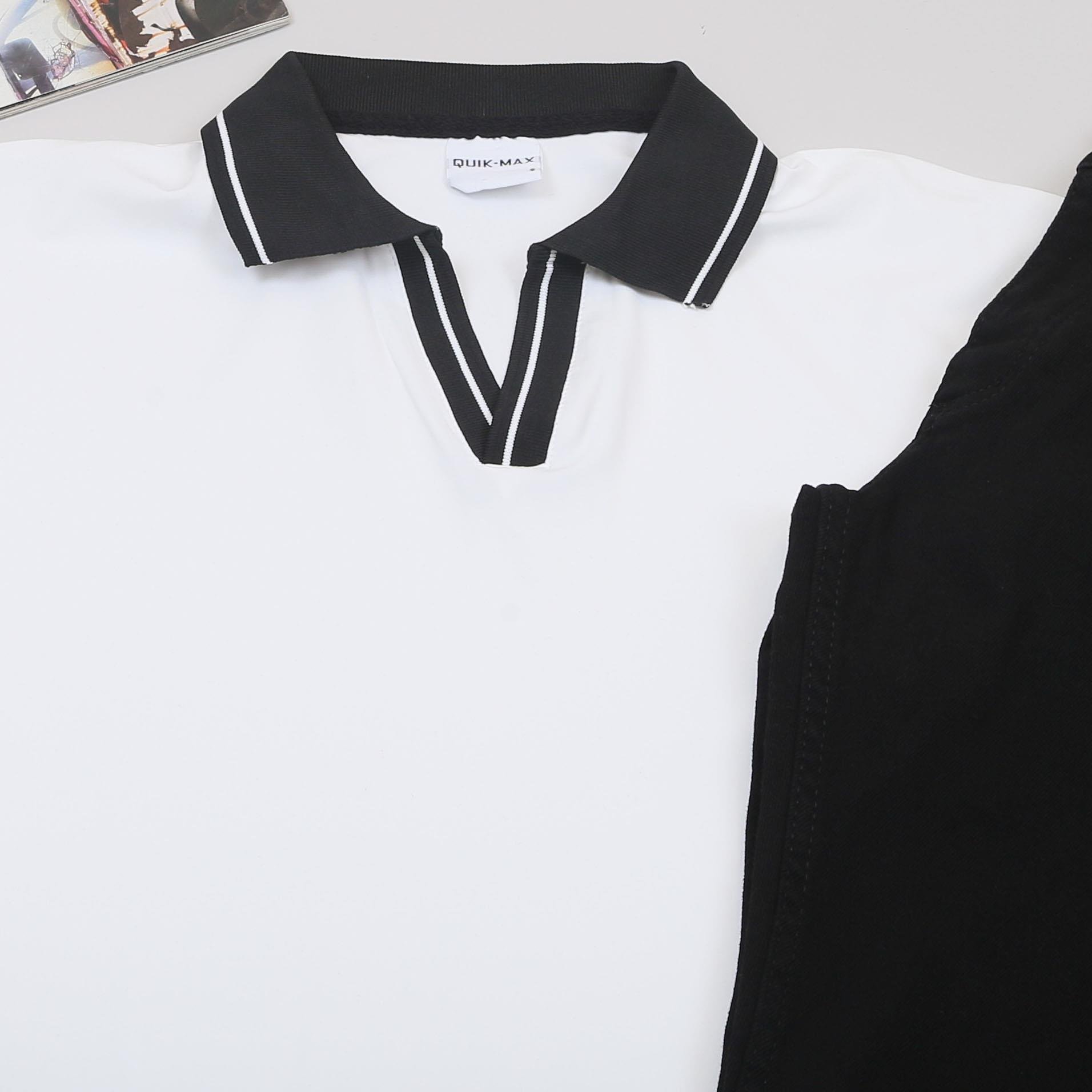 Beyaz Forma Kumaş Polo Yaka Tişört Pantolon Ayakkabı Kombin