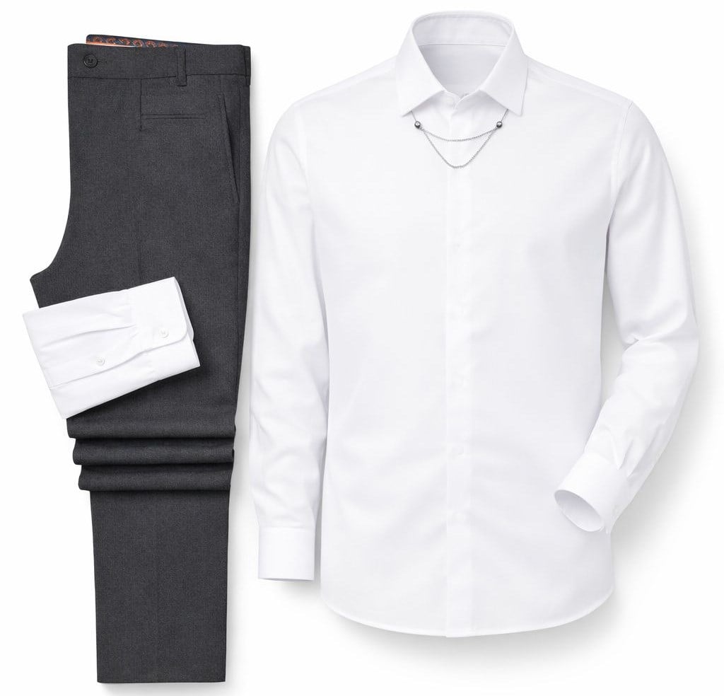 Beyaz Gömlek Füme Pantolon Kombin