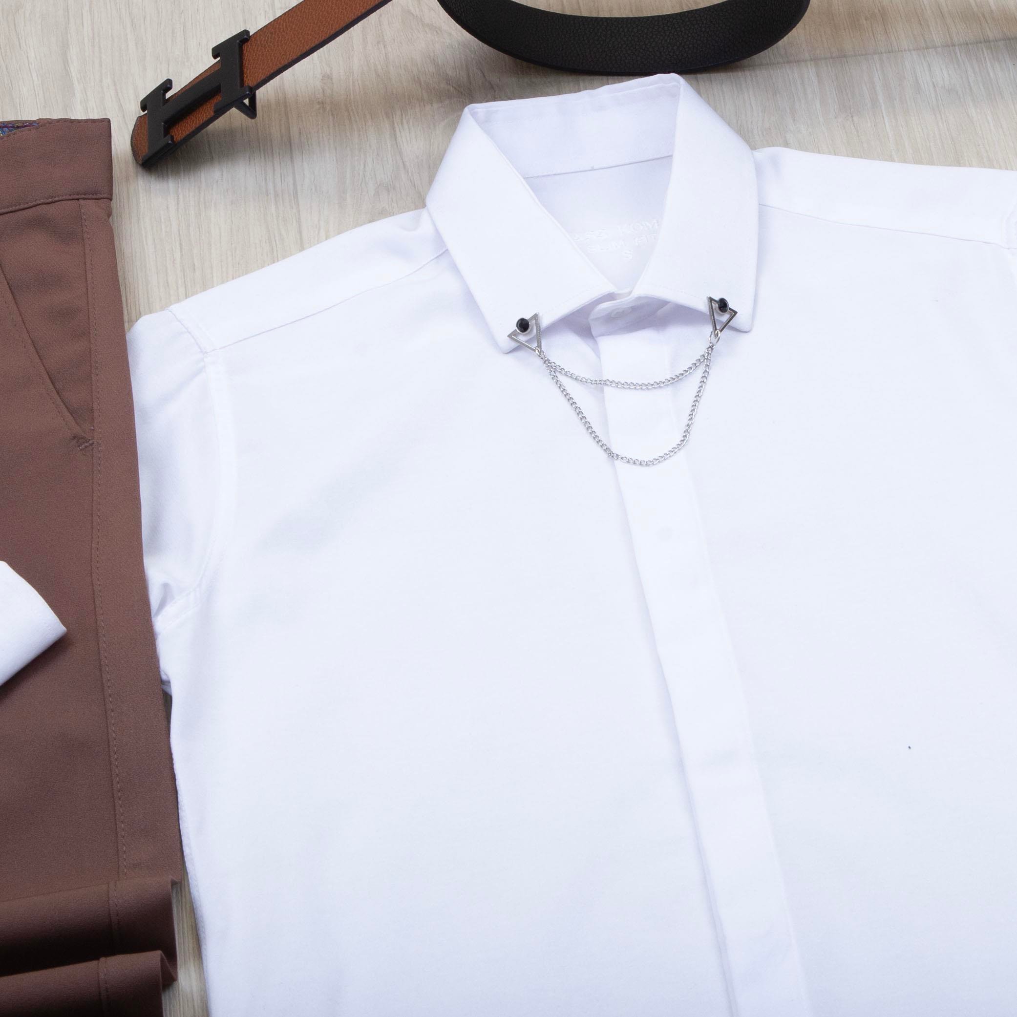 Beyaz Gömlek Kahve Pantolon Ayakkabı Kombin