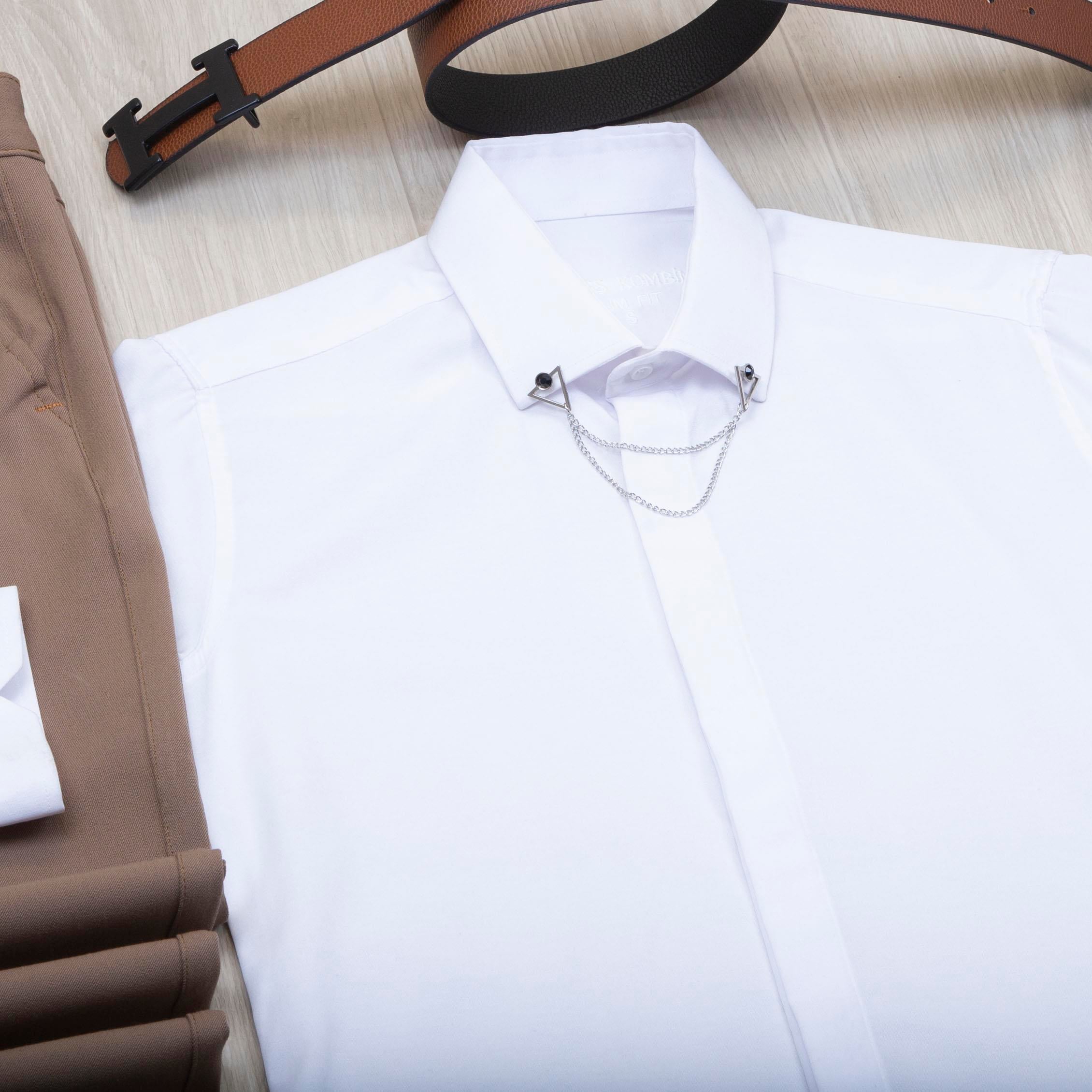 Beyaz Gömlek Kahve Pantolon Ayakkabı Kombin