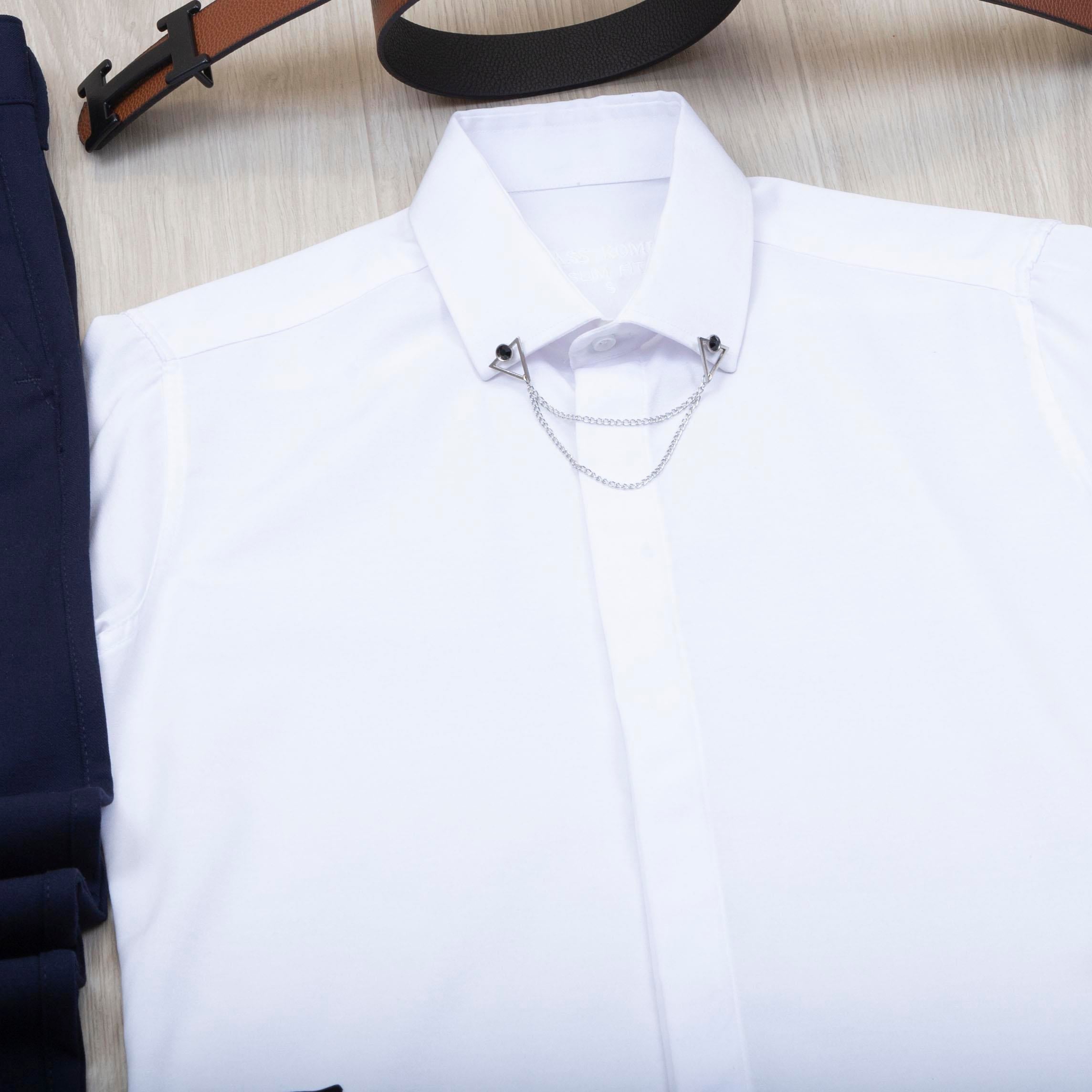 Beyaz Gömlek Lacivert Pantolon Ayakkabı Kombin