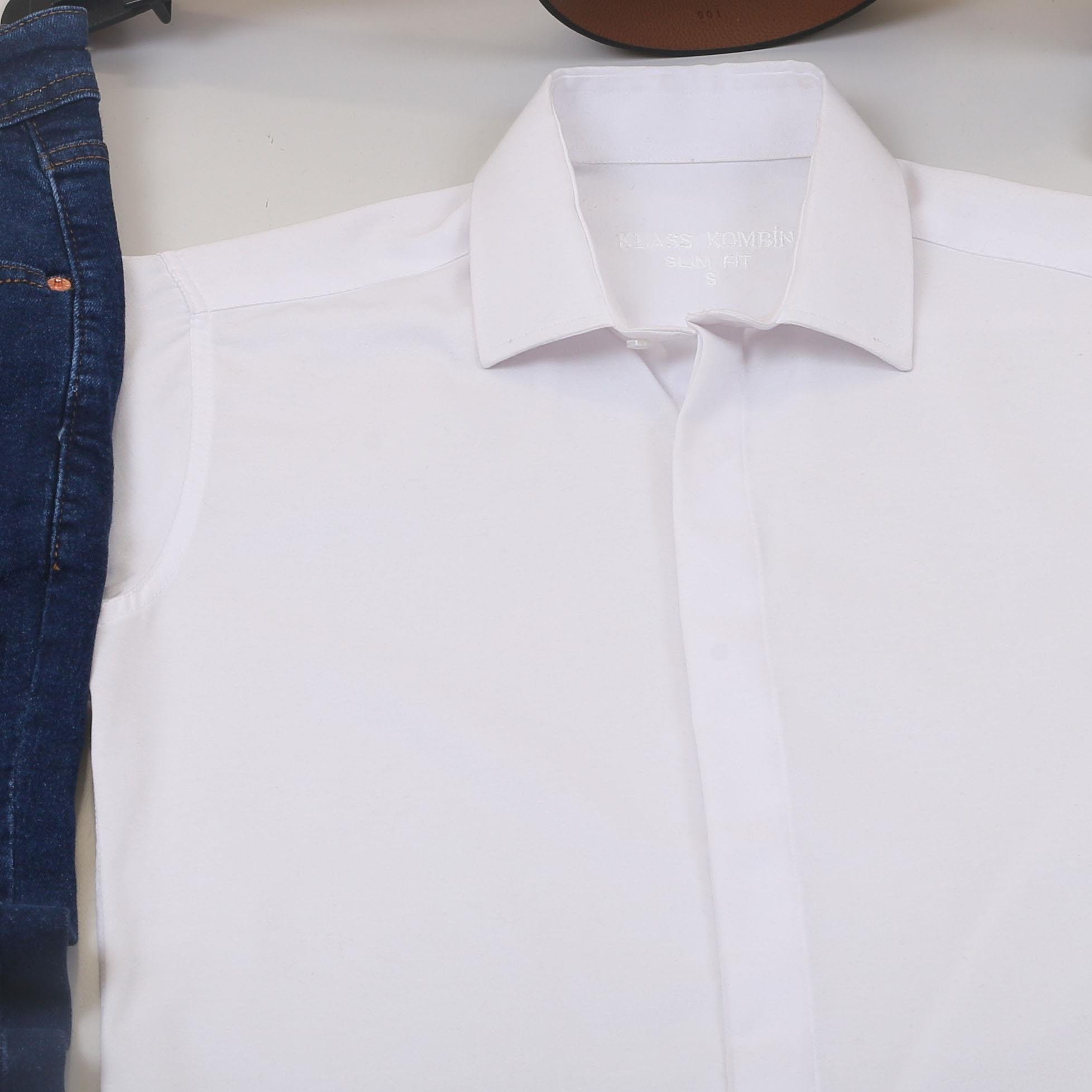 Beyaz Gömlek Pantolon Ayakkabı Kombin