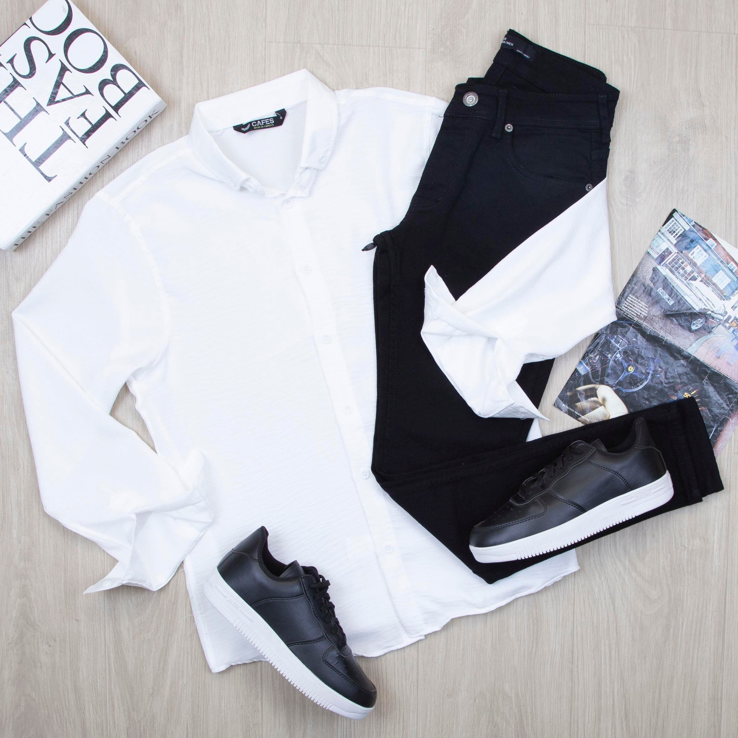Beyaz Gömlek Pantolon Ayakkabı Kombin