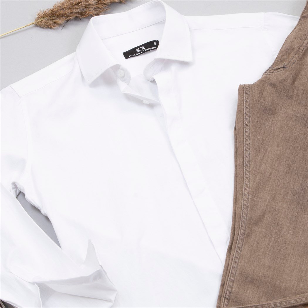 Beyaz Gömlek Pantolon Ayakkabı Kombin