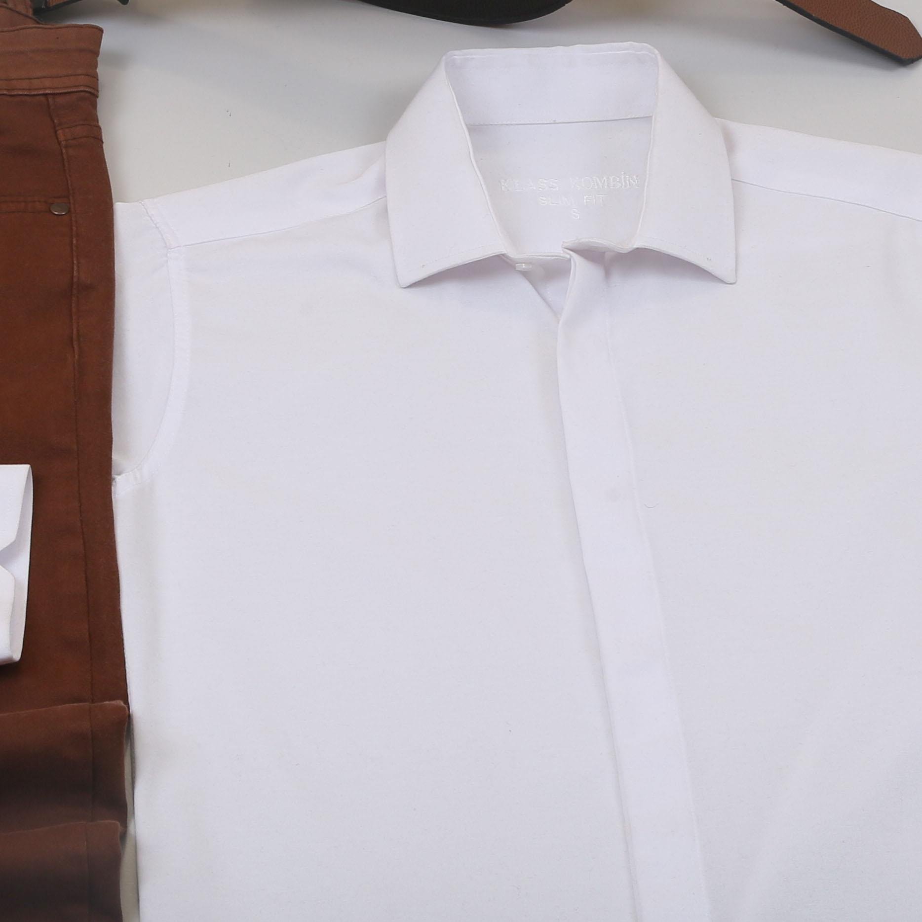 Beyaz Gömlek Pantolon Ayakkabı Kombin