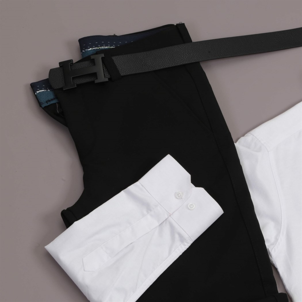 Beyaz Gömlek Pantolon Ayakkabı Kombini