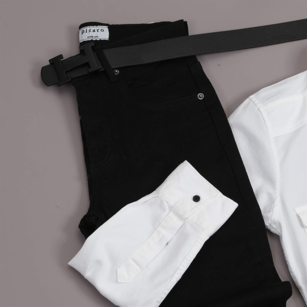 Beyaz Gömlek Pantolon Ayakkabı Kombini