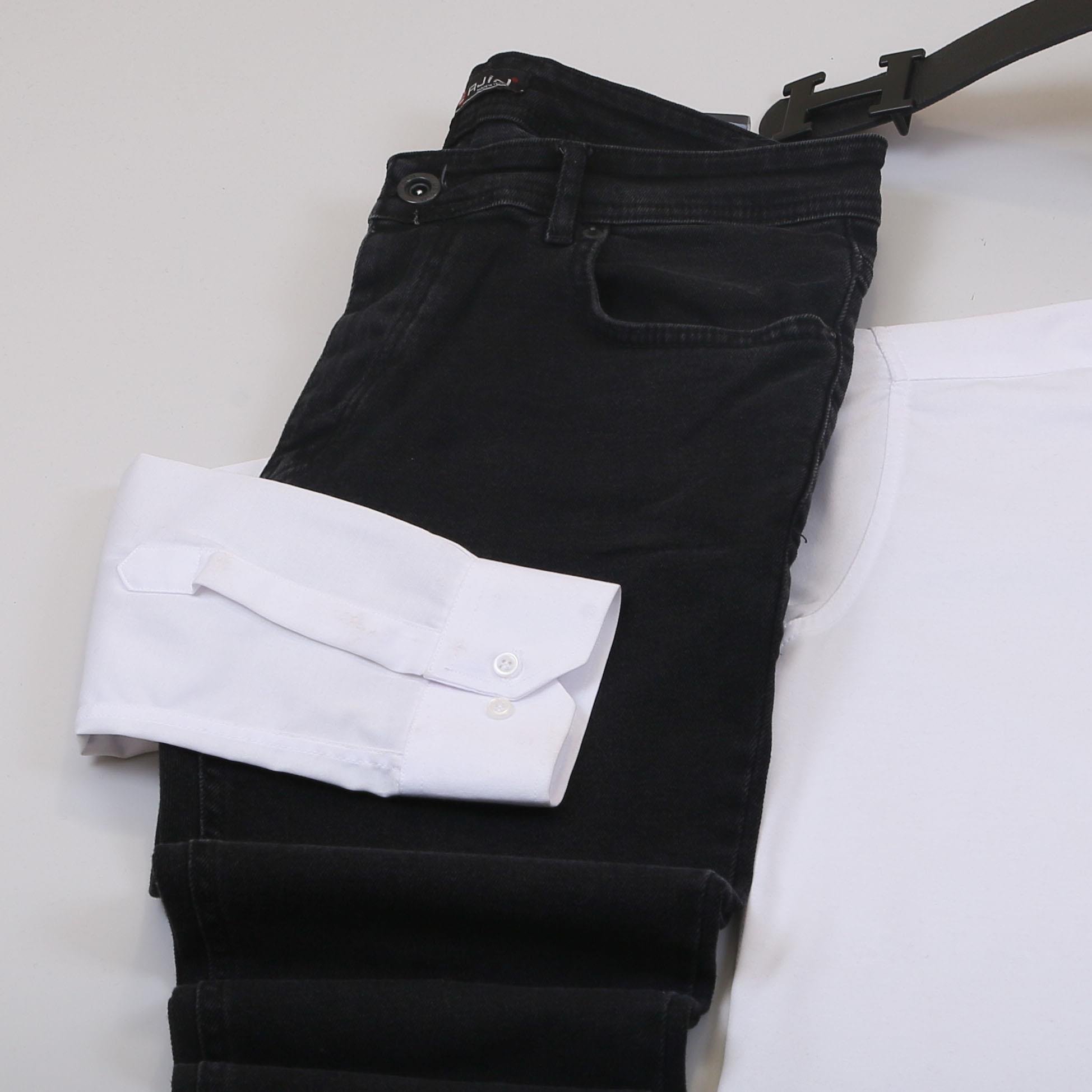 Beyaz Gömlek Pantolon Bot Kombin