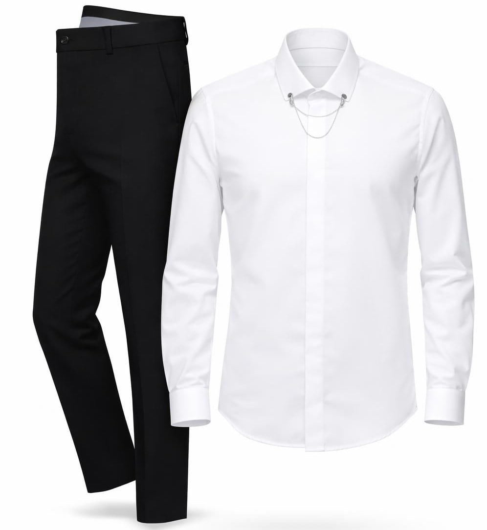 Beyaz Gömlek Siyah Pantolon Kombin