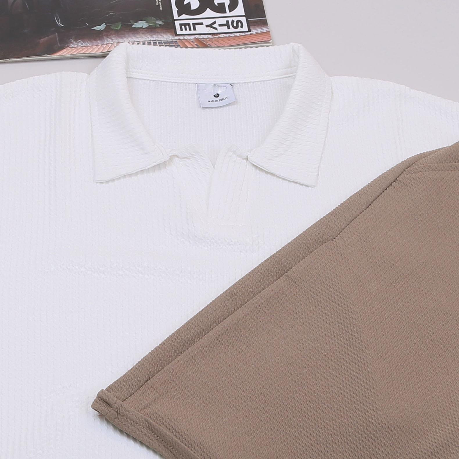 Beyaz Polo Yaka Tişört Şort  Ayakkabı Kombin