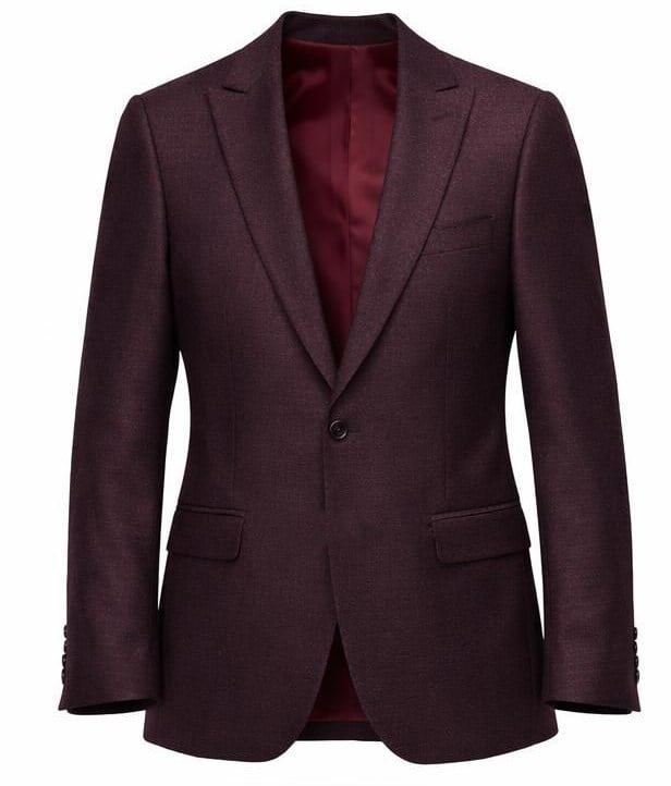 Bordo Ceket Yelek Pantolon Kombini