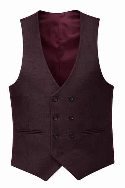 Bordo Ceket Yelek Pantolon Kombini