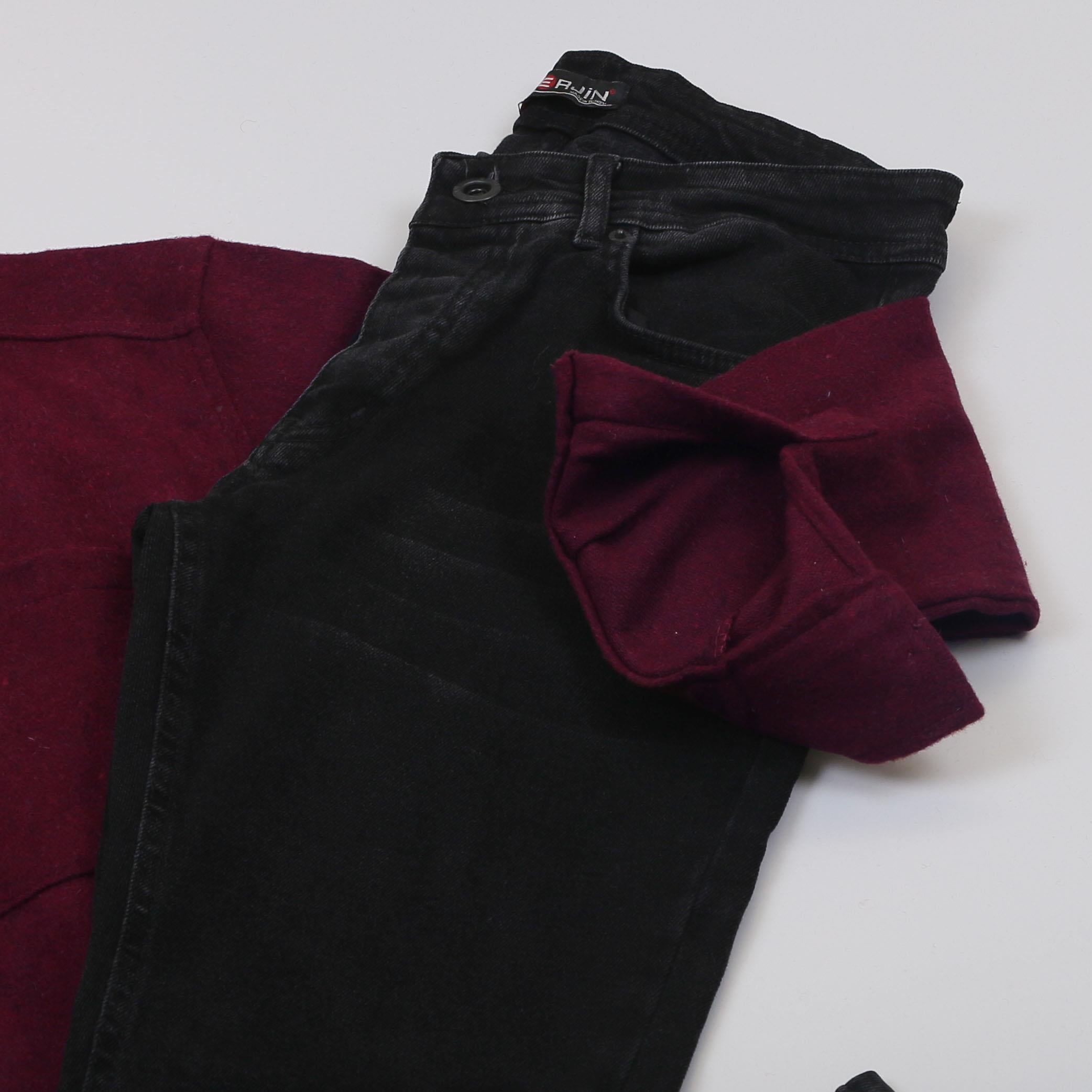 Bordo Kaşe Gömlek Boğazlı Body Pantolon Ayakkabı Kombin