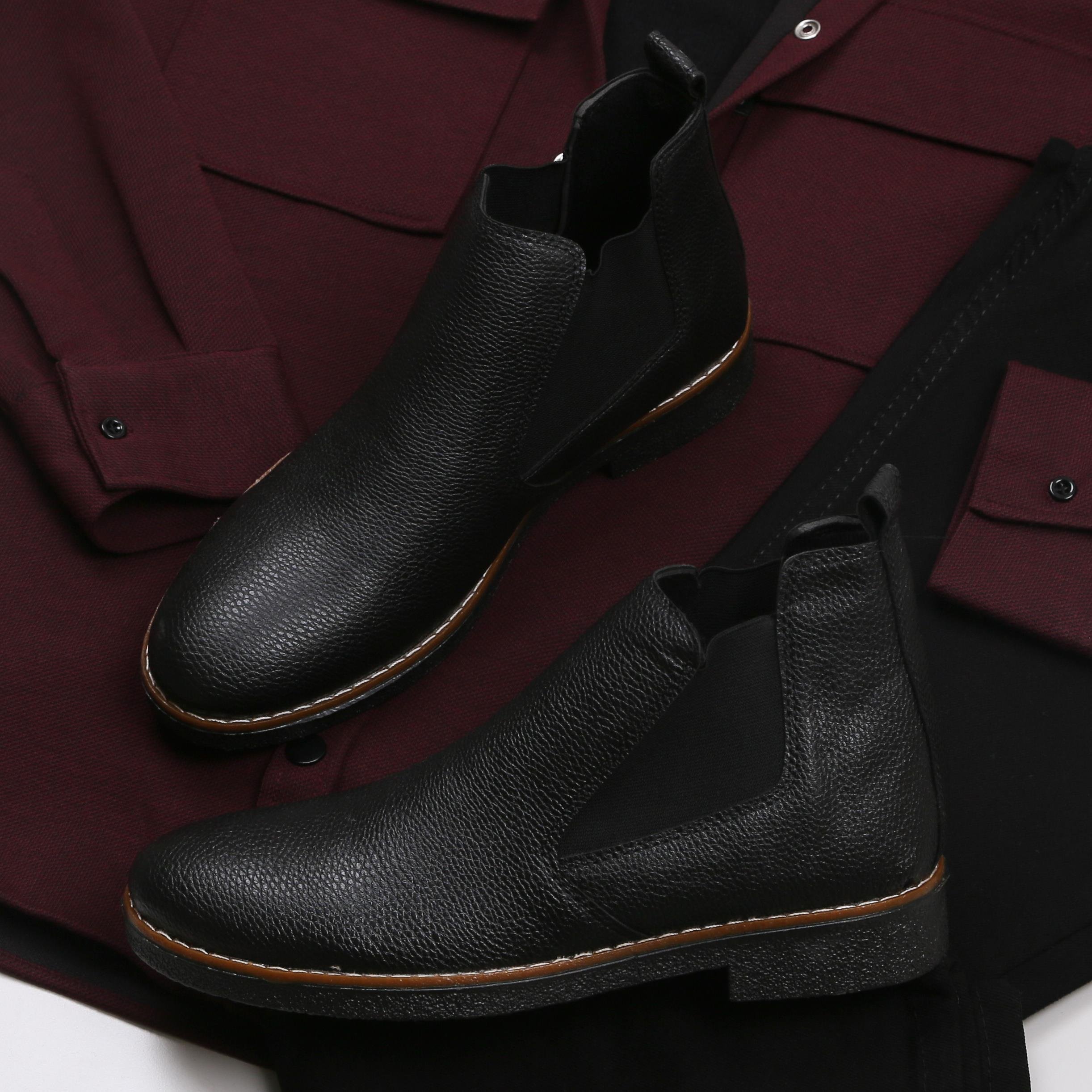 Bordo Kaşe Gömlek Boğazlı Body Pantolon Bot Kombin