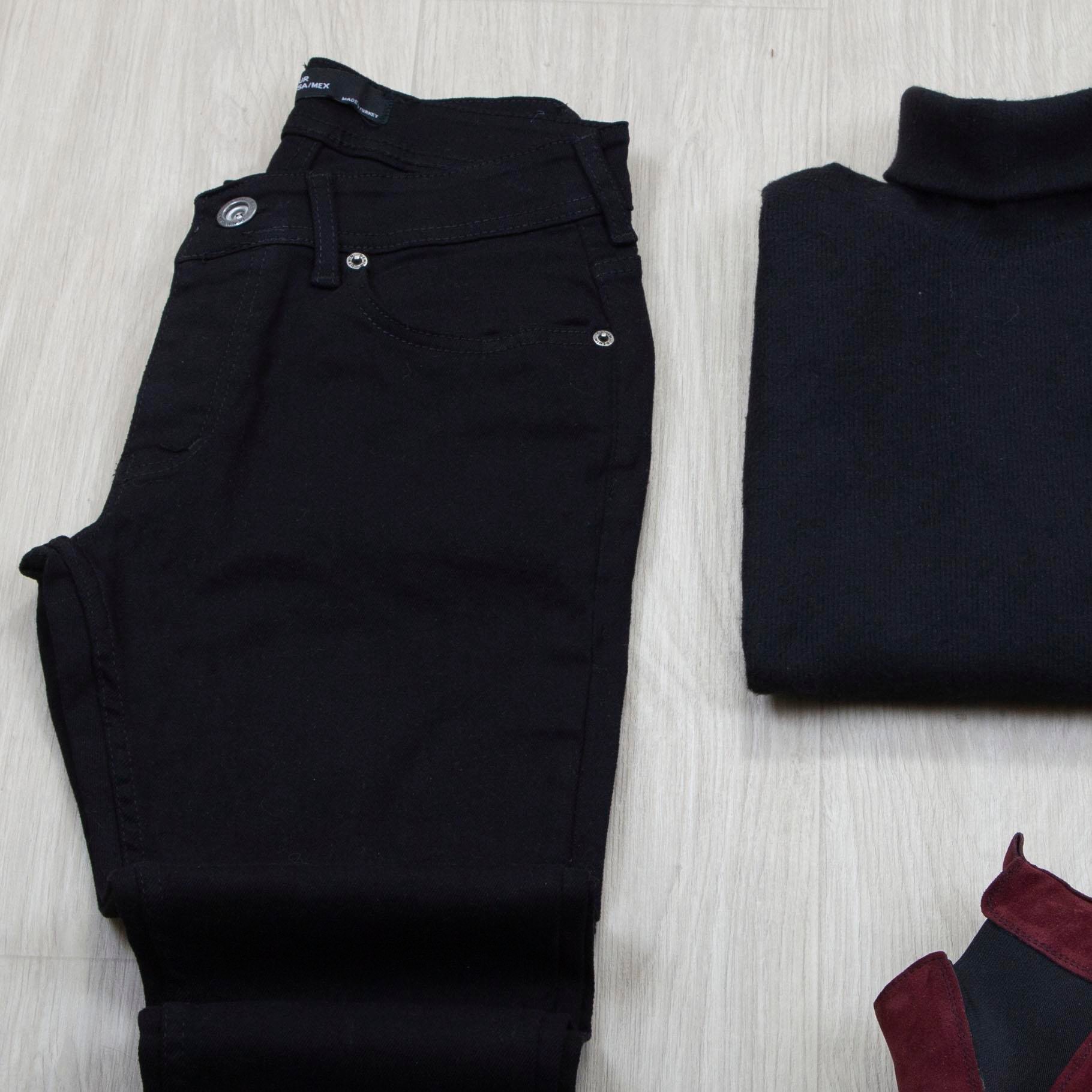 Bordo Kaşe Kaban Boğazlı Body Pantolon Bot Kombin