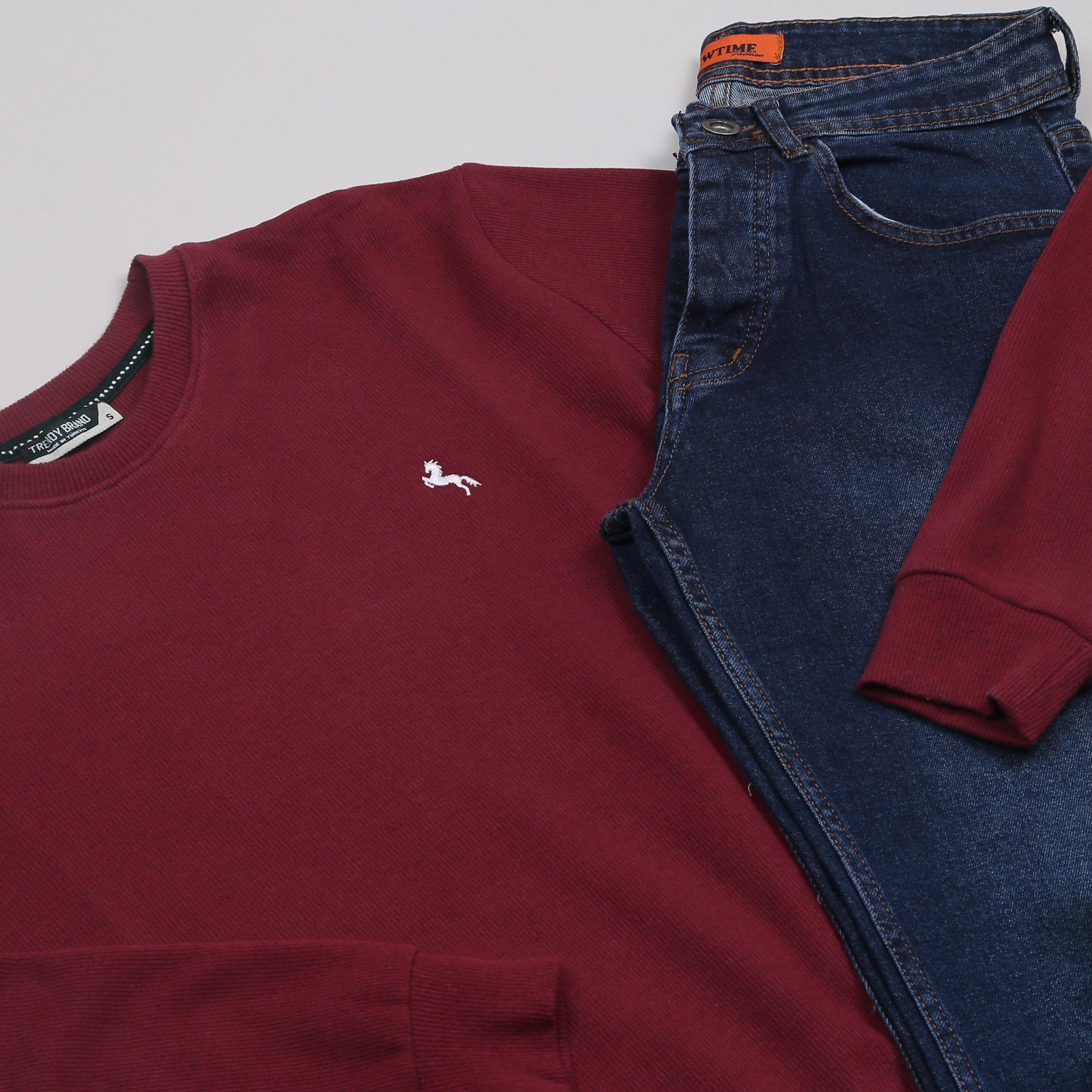 Bordo Kazak Kot Pantolon Bot Kombini