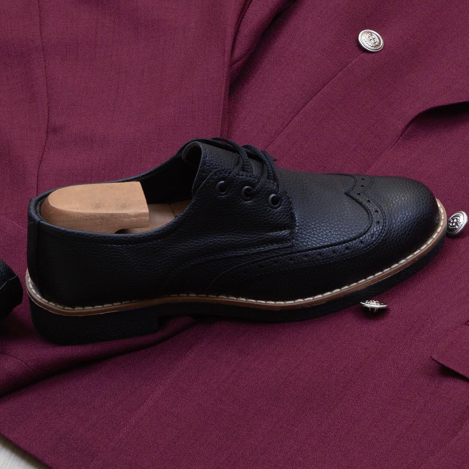 Bordo Kruvaze Takım Elbise Kombini