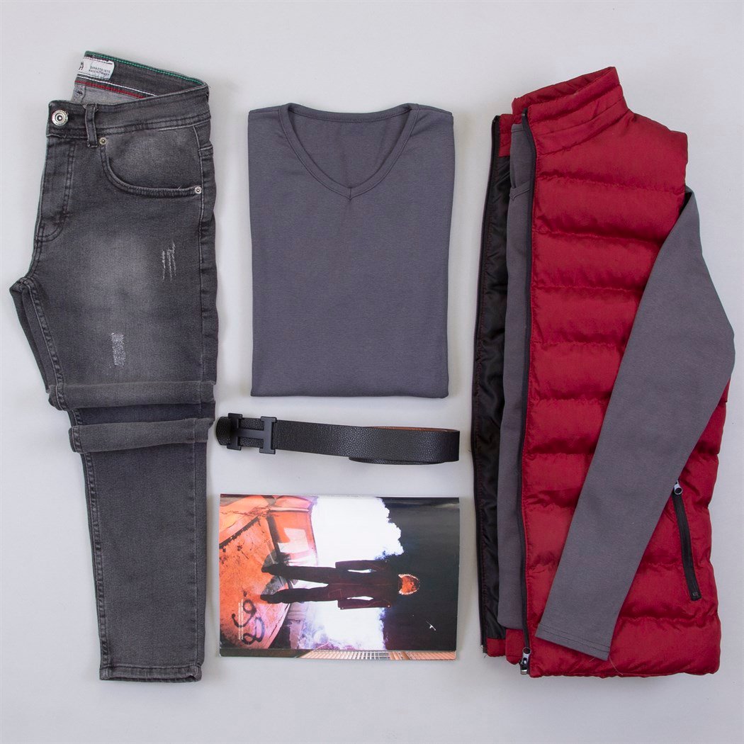 Бордо Елек Блуза Jogger Комплект  