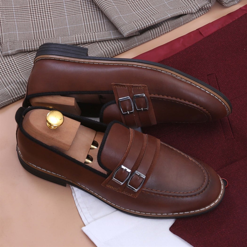 Bordo Yelek Siyah Gömlek Kumaş Pantolon Klasik Ayakkabı Koımbini 