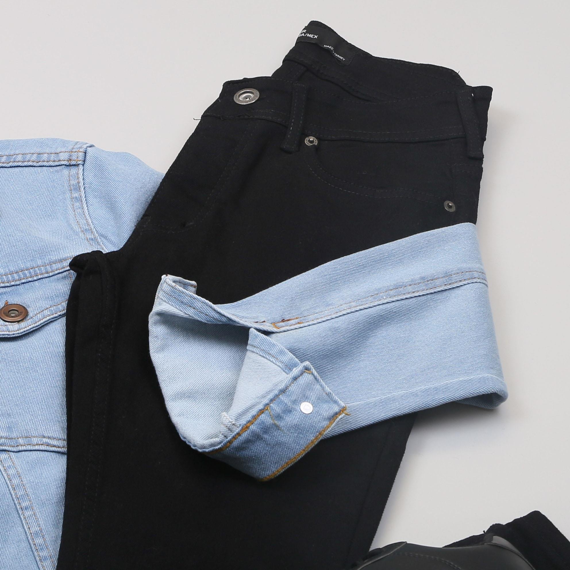 Buz Mavi Kot Ceket Tişört Pantolon Ayakkabı Kombin