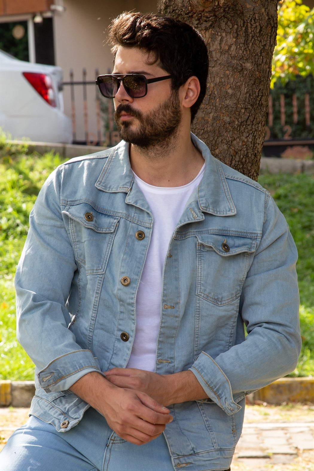 Buz Mavisi Kot Ceket