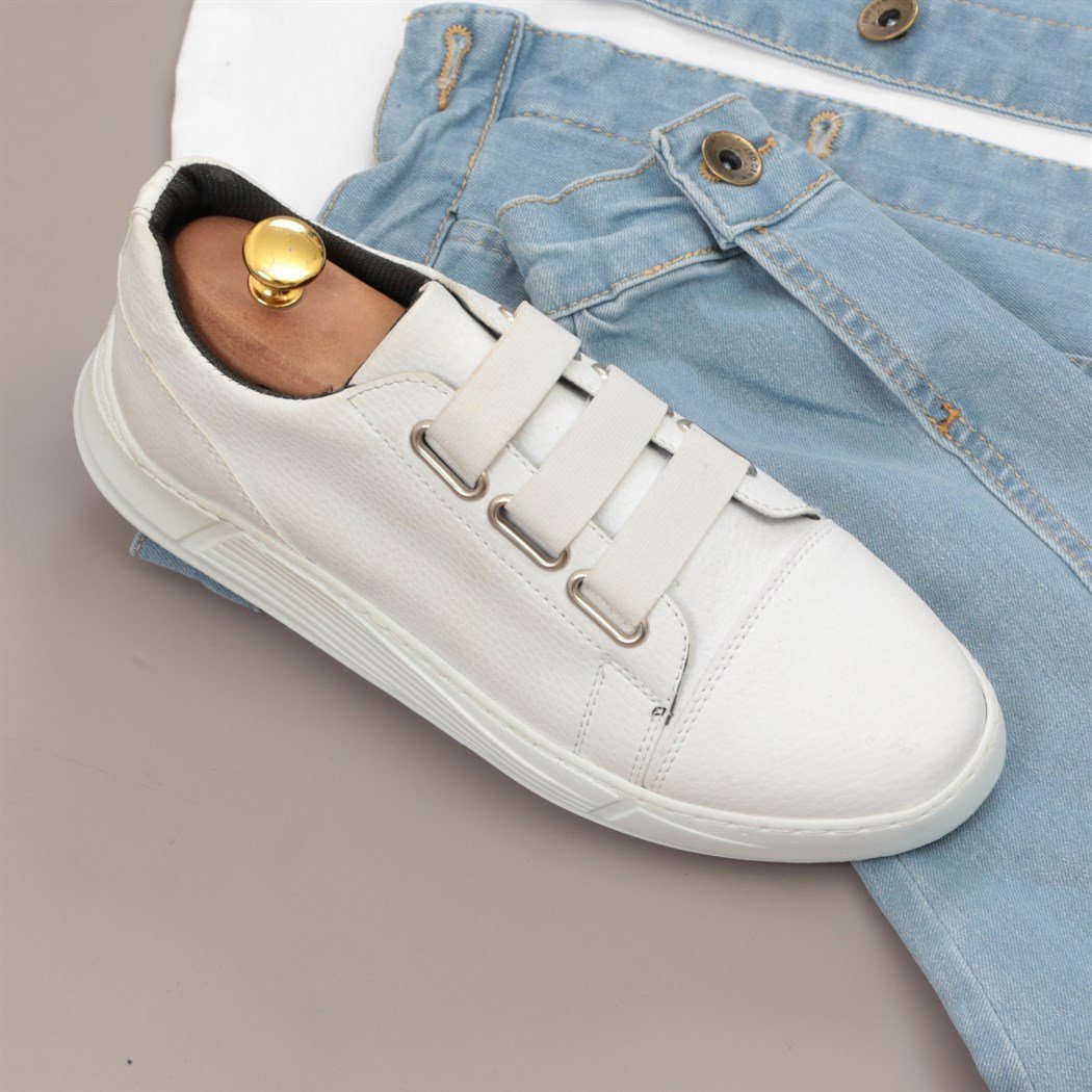 Buz Mavisi Kot Ceket Ayakkabı Pantolon Kombini