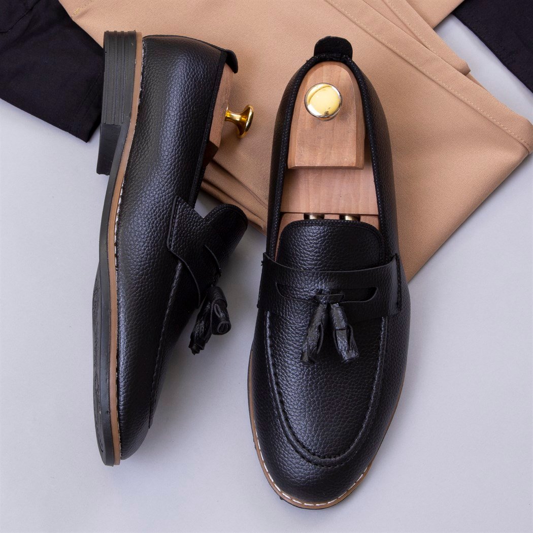 Camel Kumaş Pantolon Gömlek Ayakkabı Kombin