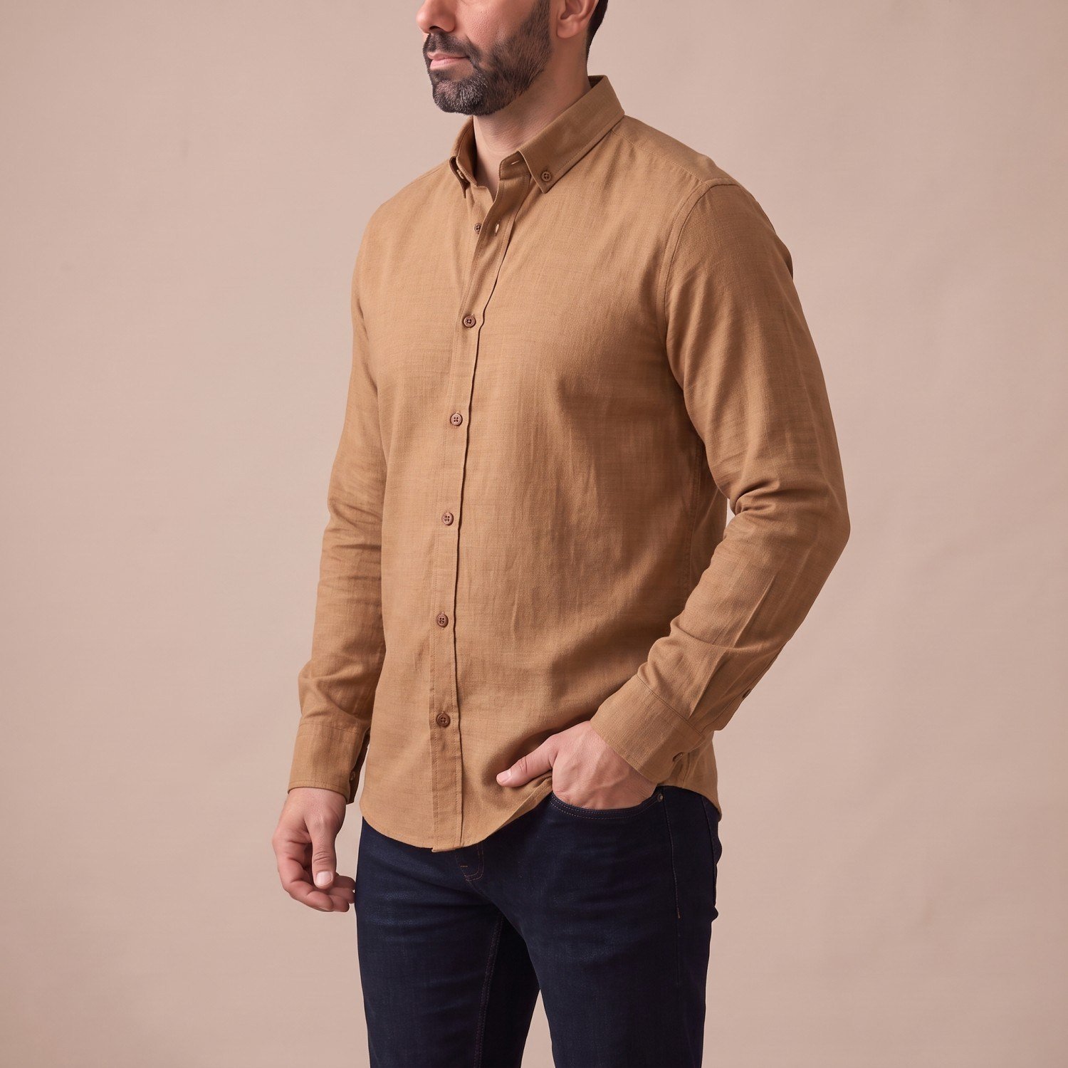 Camel Spor Gömlek Erkek