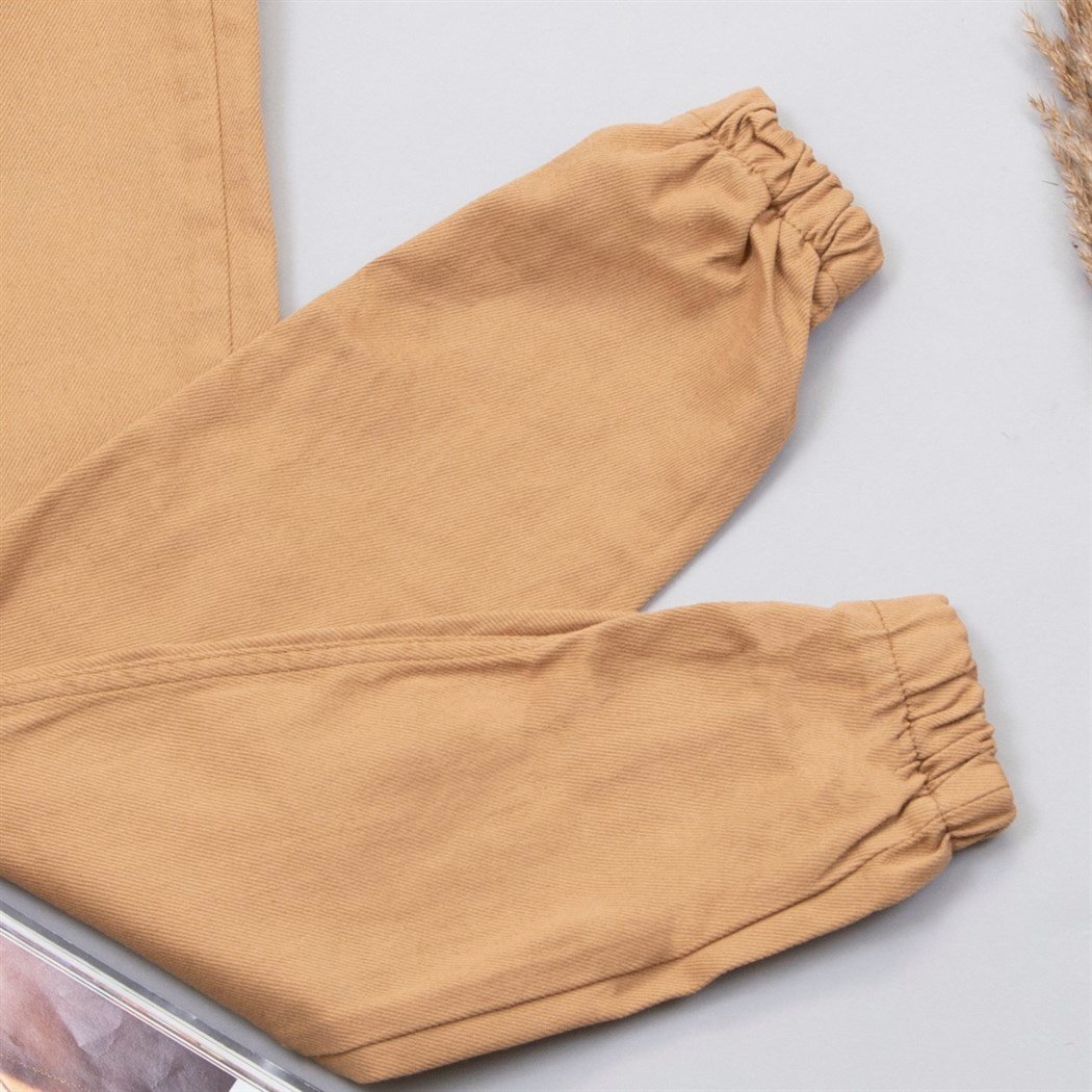 Çıkarılabilir Kapşonlu Hardal Şişme Yelek Tişört Paça Lastikli Pantolon Kombin