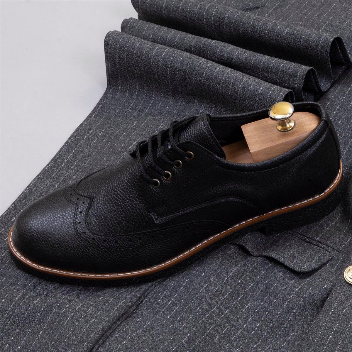 Çizgili Füme Kruvaze Takım Elbise Kombini