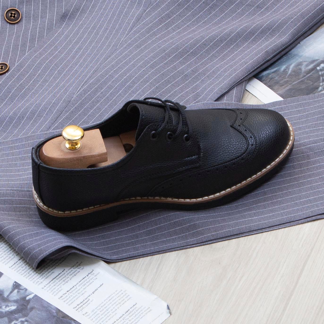 Çizgili Gri Kruvaze Takım Elbise Kombini