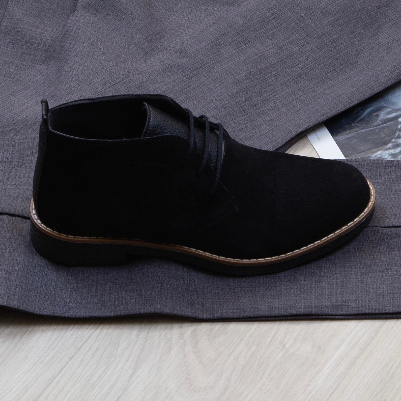 Çizgili Koyu Gri Kruvaze Takım Elbise Kombini