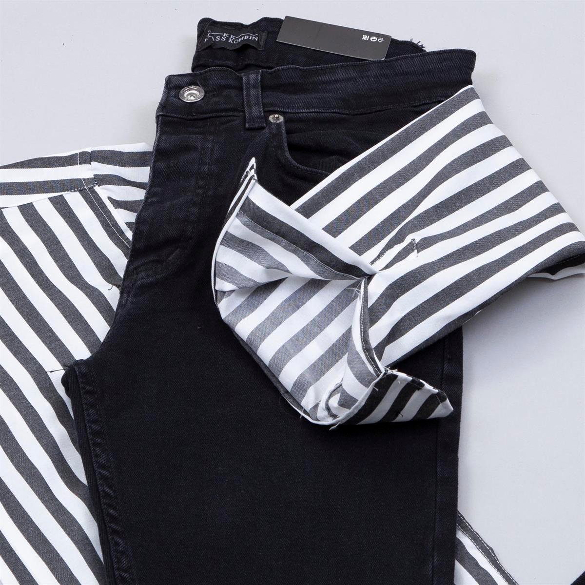 Çizgili Siyah Gömlek Pantolon Ayakkabı Kombin