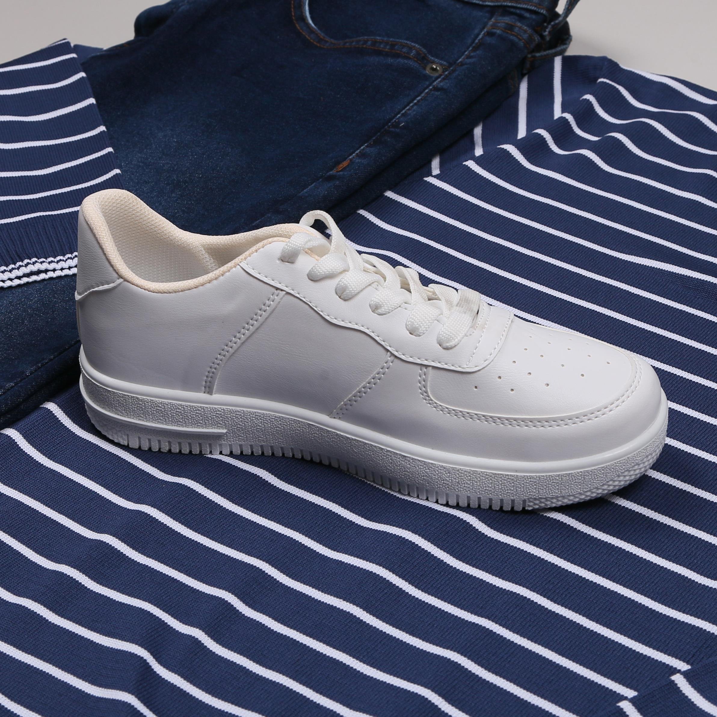 çizgili triko kazak kombini