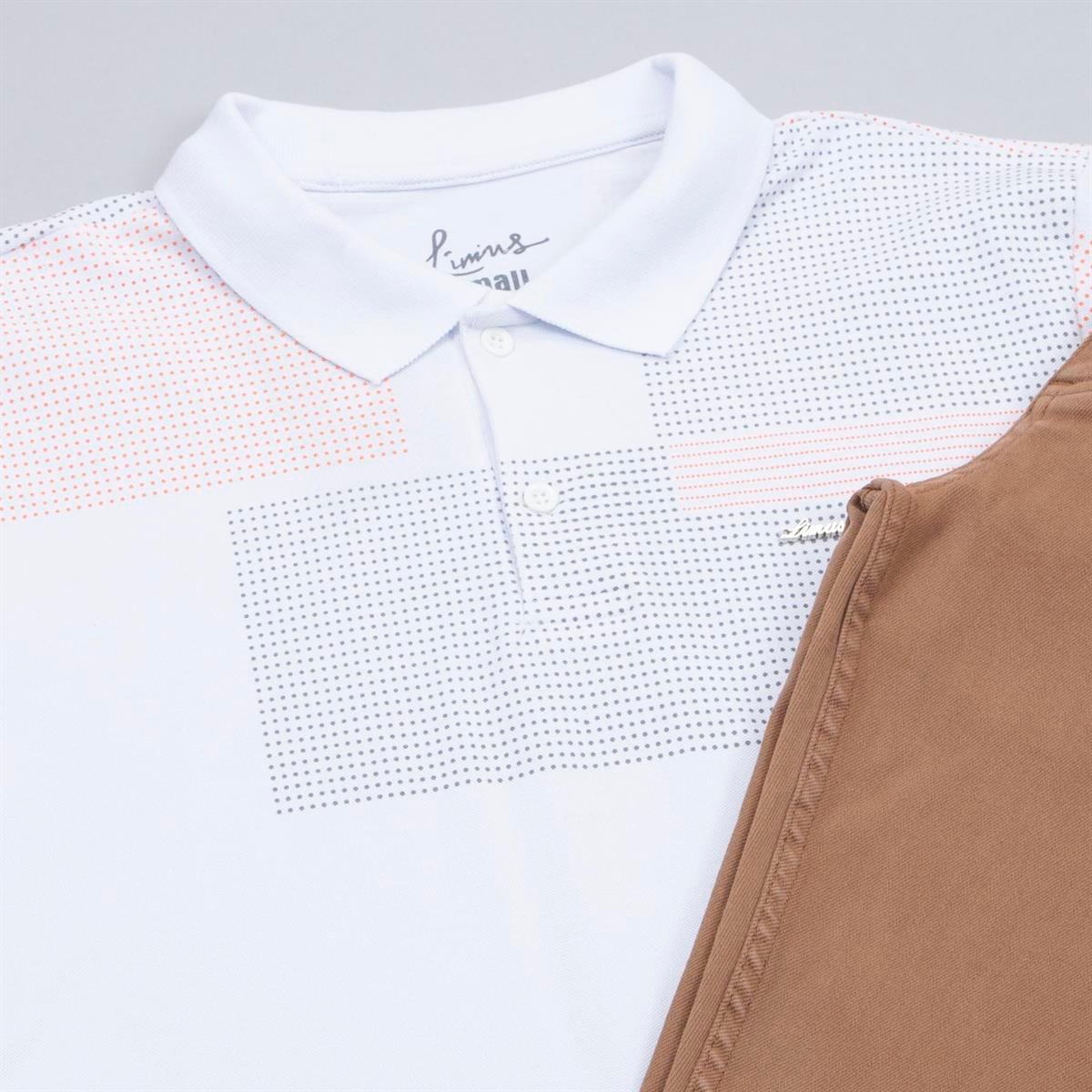 Desenli Polo Yaka Tişört Pantolon Ayakkabı Kombin