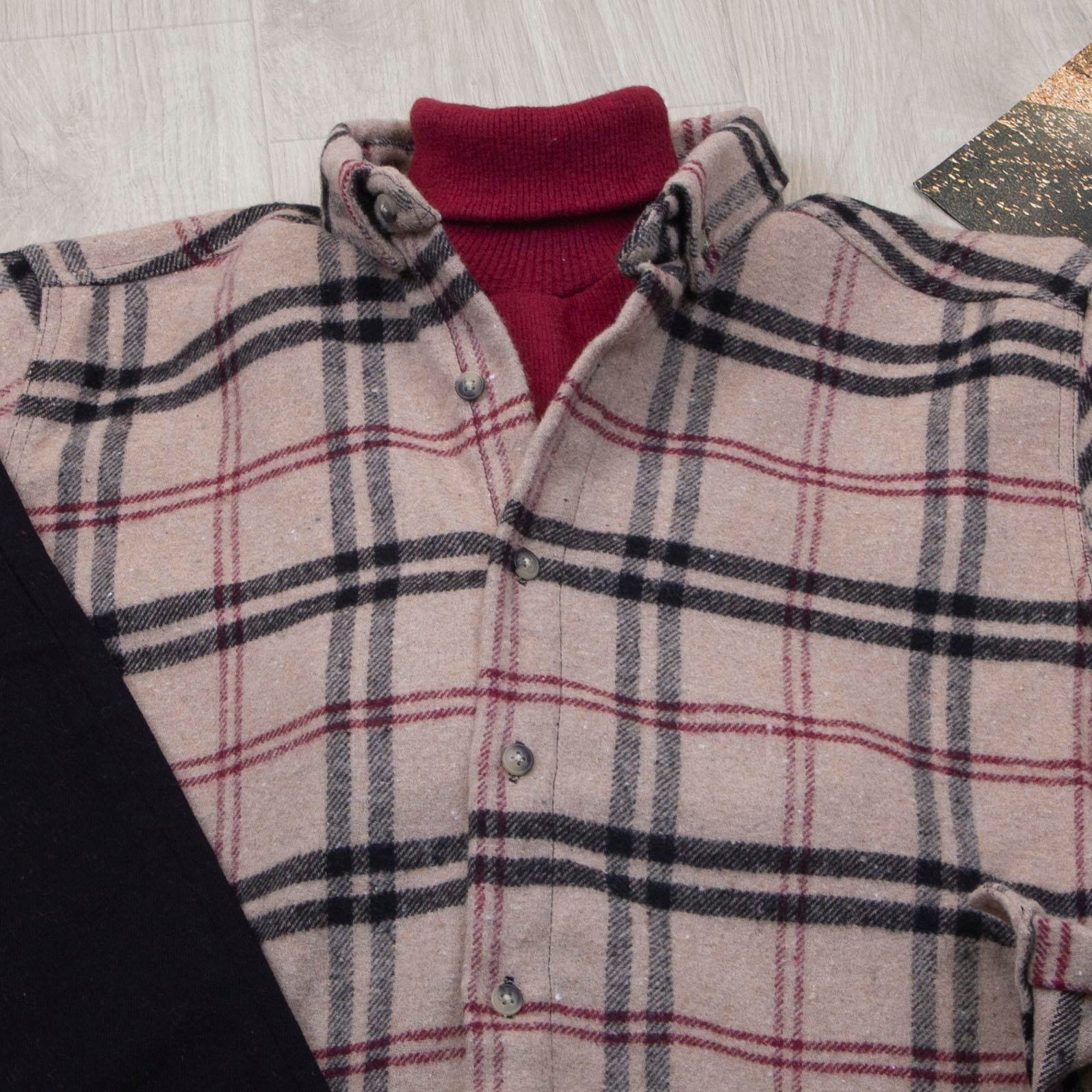 Ekose Oduncu Gömlek Pantolon Ayakkabı Kombin