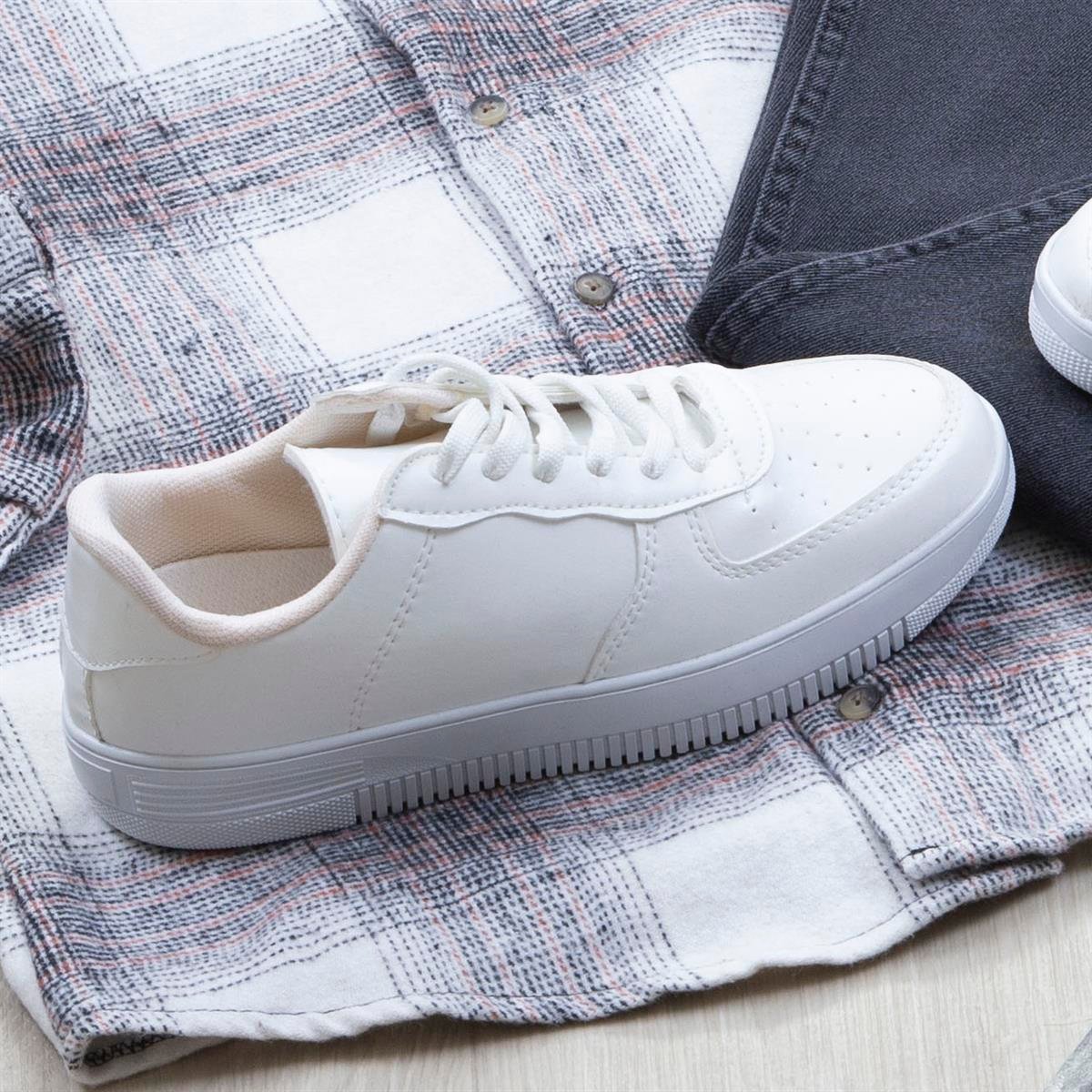 Ekose Oduncu Gömlek Pantolon Ayakkabı Kombin