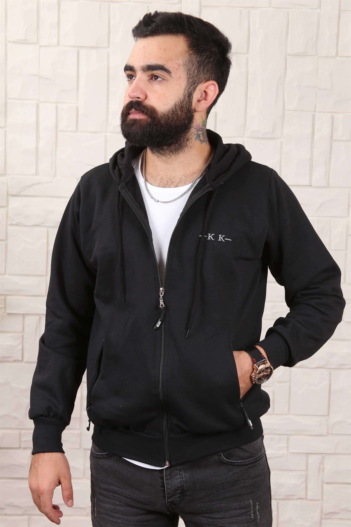 ERKEK  SİYAH SWEAT SİYAH