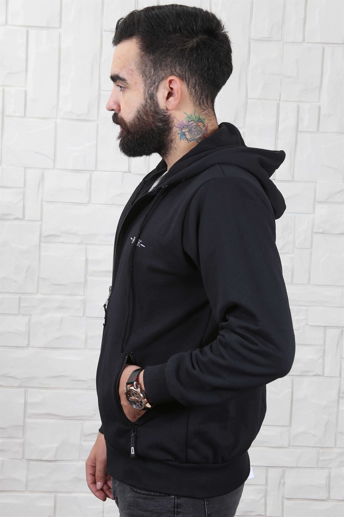 ERKEK  SİYAH SWEAT SİYAH