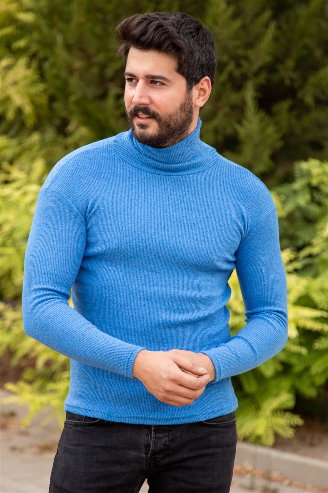 ERKEK Bogazlı Badi MAVİ boğazlı badi MAVİ