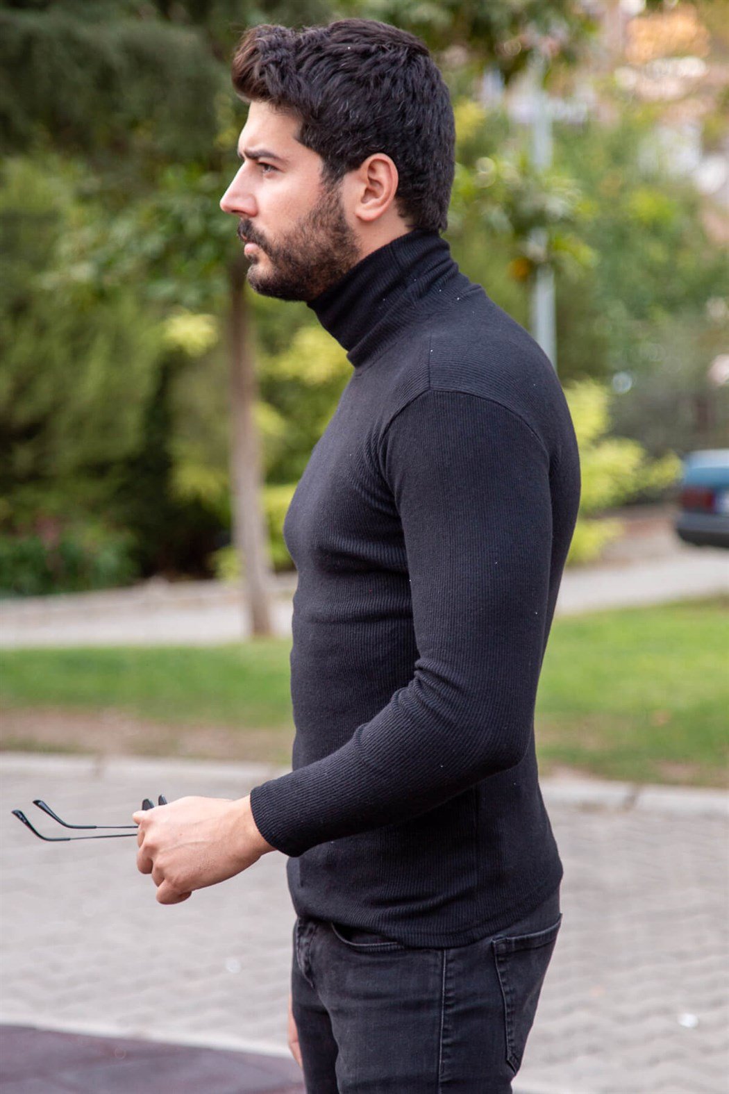 ERKEK Bogazlı Badi SİYAH boğazlı badi SİYAH