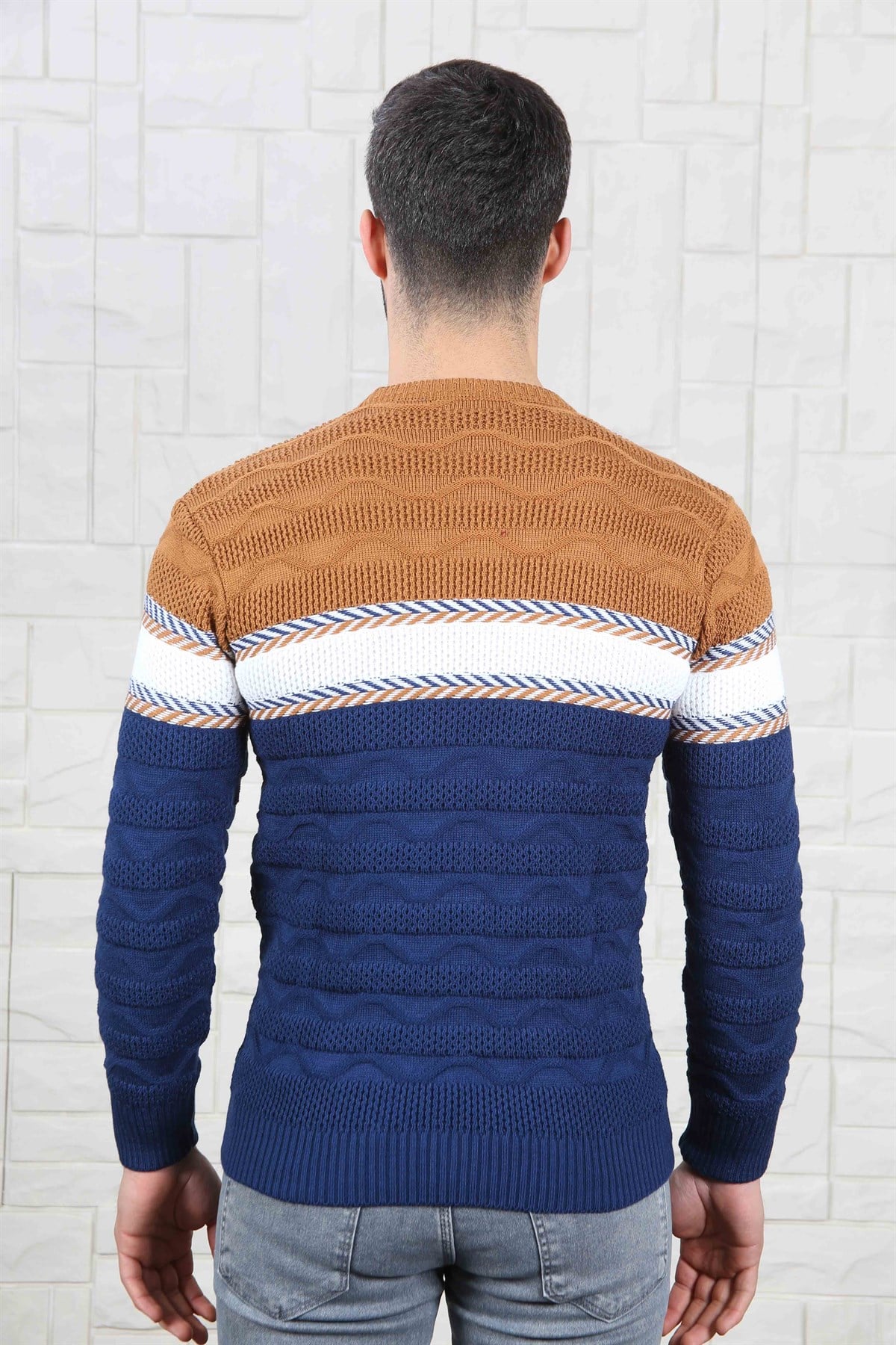ERKEK GÖĞÜS ŞERİT ÇİGİLİ TRİKO KAZAK TABA TABA