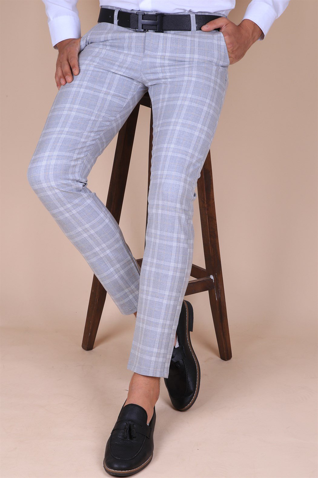 ERKEK  GRİ KUAMŞ PANTLON GRİ