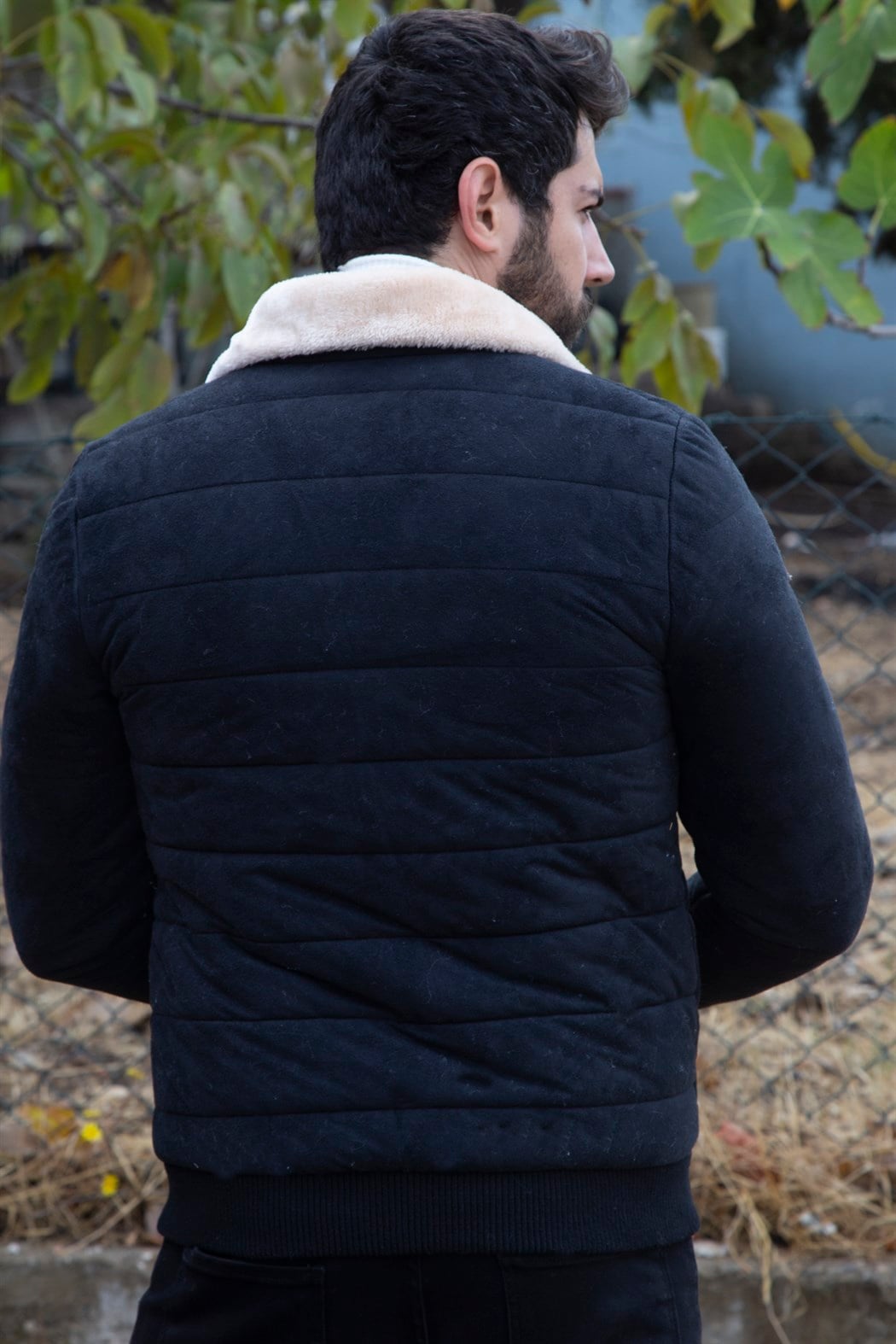 ERKEK İçi Kürklü Süet Mont SİYAH SÜET CEKET SİYAH