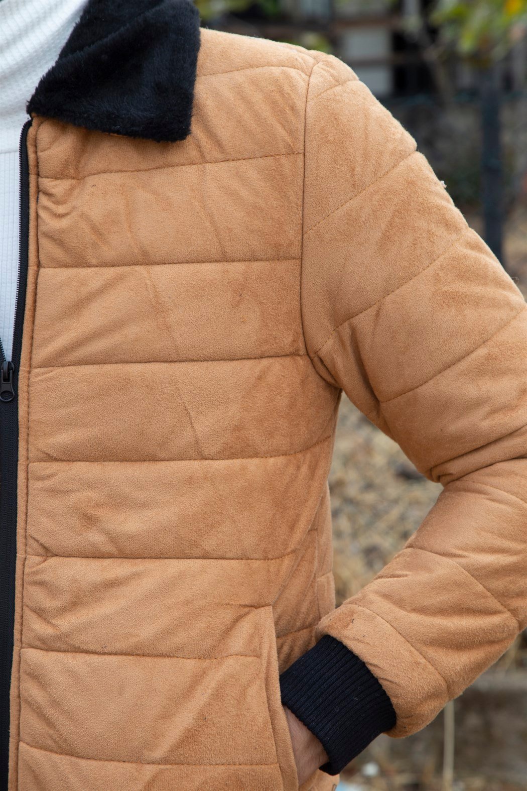 ERKEK İçi Kürklü Süet Mont TABA SÜET CEKET TABA